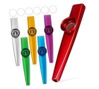 Beaupretty 6 Pcs Kazoo for Adults Easy to Learn Metal Kazoo Instruments with Sound Simple Use and Sleek Design Musical for Boys