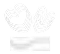 Beaupretty 6 Set Floral Wreath Form Heart-shaped Plastic Wreath Frame Flower Arranging Tool Versatile Use Convenient and Quick Bouquet Designs Home Decoration