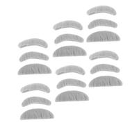 Beaupretty 6 Sets Self Adhesive Old Man Costume Facial Hair Kit with Grey Mustache and Eyebrows for Halloween Carnival and Theatrical Pretend Play Props