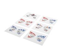 Beaupretty 6 Sheets Creative Five-pointed Star Eye Stickers for Face and Rhinestone Gems Self-adhesive Sparkly DIY Fashion Decals for Makeup Albums and Personal Items