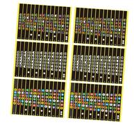 Beaupretty 6 Sheets Self-adhesive Guitar Fretboard Stickers with Color-coded Notes for Beginners Musical Instrument Decals for Acoustic Electric Folk Guitar and Ukulele Practice