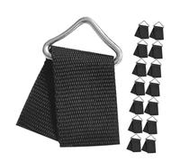 Beaupretty 60 Sets Heavy Duty Triangle Buckles with Webbing for Trampoline Mat Repair Weatherproof Metal V-rings Replacement Kit for Outdoor Safety and Frame Reinforcement