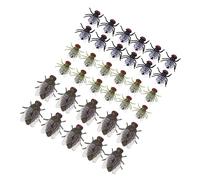 Beaupretty 60pcs Halloween Fake Insects Prank Realistic Fly Models for Scaring Friends at Parties for Halloween and Novelty Fun