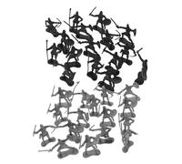 Beaupretty 60Pcs Medieval Soldier Action Figures Set Plastic Miniature Army Men with Shields for Boys Educational Historical Role Playing and Cake Decorations