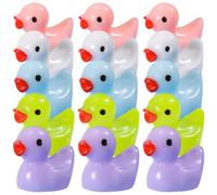 Beaupretty 60Pcs Mini Resin Ducks Figurines Micro Landscape Decor for Fairy Gardens Dollhouses Succulents and Realistic Miniature Animal Ornaments for DIY Crafts