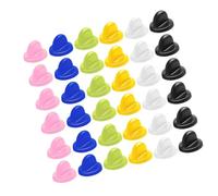 Beaupretty 60pcs Pin Back Lock Clamp Locking Pin Keepers Heart Shape Plastic Safe Material Stay in Place Great Replacement Suitable for Bags and Scrapbooks
