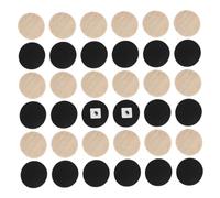 Beaupretty 60pcs Wooden Chess Checkers Pieces Backgammon Accessories Portable Board Game for Travel Family Fun Black and Natural Wood Colors