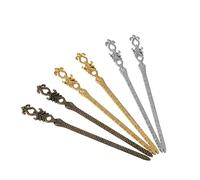 Beaupretty 6pcs 16cm Vintage Hairpins Alloy Classical Hair Ornaments Chinese Hair Sticks for Women Wedding and Accessories