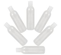 Beaupretty 6pcs 250ml Travel Pump Bottles Set Portable Plastic Refillable Containers for Shampoo Lotion Toiletries with Press Cap for Travel and Daily Use