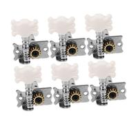 Beaupretty 6pcs Acoustic Guitar Tuners Pegs Classical Tuning Keys Dual Steel Post Machine Heads for Beginner Guitar String Winder Replacement Parts