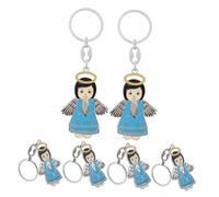 Beaupretty 6pcs Angel Keychain Metal Pendant for Baptism Party Religious Events Daily Use Bag Charm and Key Ornament for Women