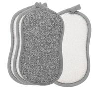 Beaupretty 6pcs Bamboo Fiber Multi-Function Cleaning Sponges for Kitchen Efficient Reusable Dish Scrub Sponge