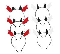 Beaupretty 6pcs Bat Ears Devil Horns Headband Creative Halloween Hair Accessories for Adults for Costume Parties Dress Up and Festive Celebrations