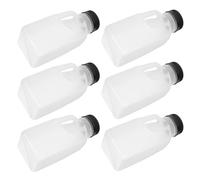 Beaupretty 6pcs Beverage Jar Leak-proof Pp Small Flat-bottomed Bottles 320ml Tightly Sealing Milk Containers for Lunch and Tucking into A Bag