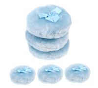 Beaupretty 6pcs Body Powder Puff Soft Plush Makeup Applicators with Bow Design for Gentle Loose Powder Application Sensitive Skin for Home Go Use
