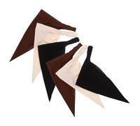 Beaupretty 6pcs Bohemian Head Scarf Pack Elastic Triangle Scarf Plain Cotton Bandanas for Women Lightweight Hair Kerchief Boho Headbands for Securing Headwear