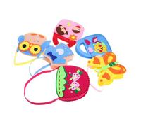 Beaupretty 6pcs Boys and Girls DIY Felt Sewing Handbag Kit Craft Felt Purse Beginner Sewing Kit for Boy Girl Learn to Make Bag Pattern Stitch
