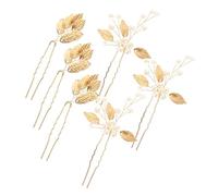 Beaupretty 6pcs Bridal Hair Pins Set Vintage Rhinestone Leaf Hair Accessories for Weddings Parties Special Occasions Lightweight Shaped Bobby Pins for Elegant Hairstyles