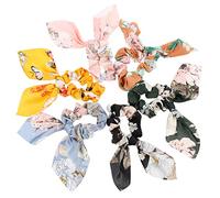 Beaupretty 6Pcs Bunny Ear Hair Scrunchies Elastic Hair Ties for Women for Ponytails Buns Comfortable Hold