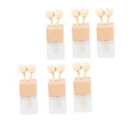 Beaupretty 6PCS Car Diffuser Bottle Rotatable Air Vent Essential Oil Diffuser with Wooden Lid Compatible with Various Fragrances for Cars Home and Office Decor