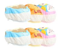 Beaupretty 6pcs Cartoon Animal Waterproof Shower Caps for Kids Toddler Bathing Hats in Pink Owl Blue Giraffe Orange Cover for Showering and Bath Protection
