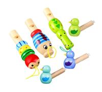 Beaupretty 6Pcs Cartoon Animal Wooden Whistle Lightweight Musical Instruments for Birthday Party Favors Educational Sensory Play gifts for for for for for for for Boys
