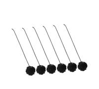 Beaupretty 6pcs Cat Toy Balls Replacement for Scratching Post with Bells Black Interactive Indoor Kitten Play Balls for Cat Tree Tower Accessories