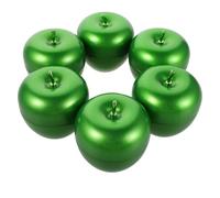 Beaupretty 6pcs Christmas Apple Shaped Tin Canister with Lid, Tinplate Candy Container for Gift and Storing Candies, for Parties and Holiday Festive Decorations