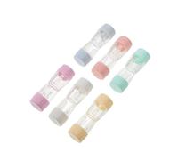 Beaupretty 6pcs Colored Hard Rgp Contact Lens Cases with Sealing Barrel Design, Portable Plastic Lens Storage Boxes for Travel and Outdoor Use