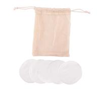 Beaupretty 6pcs Cotton Pads Makeup Remover Set Bamboo Fiber Makeup Remover Pads Storage Bag Easy to Use and Comfortable