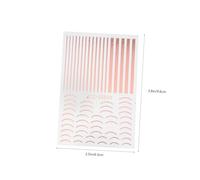 Beaupretty 6Pcs Creative Nail Art Stickers Rose Gold Adhesive Decals DIY French Tip Manicure Decor for Natural and Fake Nails Home Salon Use