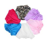 Beaupretty 6pcs Doll Underwear Miniature Underpants for Dolls Reusable and Washable Dress Up Clothes Dollhouse Play Supplies Blue White Pink Red Purple Green