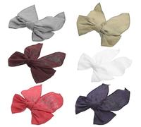 Beaupretty 6pcs Embroidered Bow Hairpin Big Bows for Girls Hair for Women Hair Accessories for Teenage Girls Clips Accessories Clip Womens