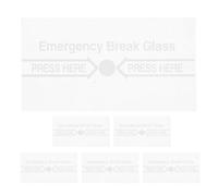 Beaupretty 6pcs Emergency Break Glass Replacement Cover Alarm Switch Glass Panel for Indoor Outdoor Fire Safety Alarm Systems