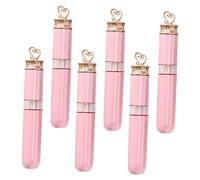 Beaupretty 6pcs Empty Lip Gloss Tubes Heart Lip Balm Bottles for Lipstick Creative and Portable Containers for Travel for Crafting Family and Friends