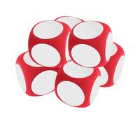 Beaupretty 6pcs Erasable Foam Dice Writable DIY Classroom Educational Tools for Math Language Arts Social Studies Party Games and Home Decoration