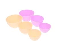 Beaupretty 6pcs Facial Mask Mixing Bowls Soft Silicone Beauty Accessories for DIY Skincare Multipurpose Mask Making Tool Comfortable Practical for Home and Professional Use