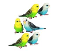 Beaupretty 6pcs Fake Parrot Figurines Realistic Bird Model for Parakeet Ornaments for Garden Classroom and Playtime Activities Sturdy Construction with Smooth Surfaces