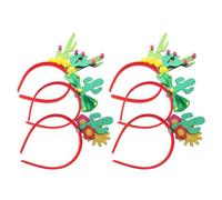 Beaupretty 6pcs Fiesta Cactus Headbands for Beach Parties and Classroom Party Favors, Boho Style Hair Accessories with Delicate Craftsmanship and Plastic Fabric Material, Photo Props for Luau