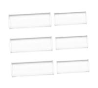 Beaupretty 6pcs Glass Guitar Slide Bars Clear Lightweight Finger Protectors for Electric Guitar Ukulele Jazz Blues Live Performance Wear Resistant Slides
