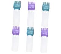 Beaupretty 6pcs Hair Dye Bottle Comb Applicator for Root Coloring Graduated Scale for Easy Use
