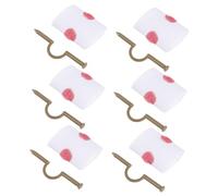 Beaupretty 6pcs Halloween Trick Nail Through Finger Prank Props Soft Texture Scary Bloody Design for April Fool's Day Cosplay Masquerade Party Accessories Random Color