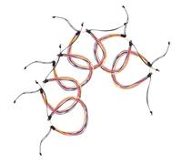 Beaupretty 6pcs Handmade Colorful Braided Waxed String Bracelets for Women Adjustable Boho Woven Rope Summer Anklets Jewelry Resistant to Fading and Wear