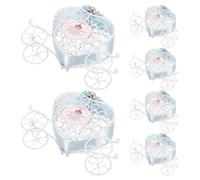 Beaupretty 6pcs Heart-shaped Candy Boxes Carriage Candy Box Iron Portable Easy Clean Romantic European Design for Weddings, Parties, Tabletop Displays