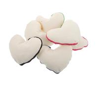 Beaupretty 6pcs Heart Shaped Canvas Makeup Bag with Zipper, DIY Sublimation Pen Case for School and Christmas Craft, Premium Sturdy Canvas Pouch Protecting Writing Instruments, Random Color