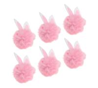 Beaupretty 6pcs Imitation Rabbit Rabbit Ear Headband Cute Mini Stuffed for Easter Bunny Decor Fluffy Pom Ball Bunny Ears for Home Indoor Decor Easter Embellishments for Spring Indoor