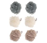 Beaupretty 6pcs Japanese Style Bath Loofah Large Shower Puff with Soft Foam Mesh for Gentle Exfoliating and Rich Lather in Bathroom
