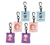 Beaupretty 6pcs Keychain Eyeglass Cloth Microfiber Lens Wipes for Glasses Cleaning Hanging Soft Wiping Cloths Polishing Eyeglass Cleaners