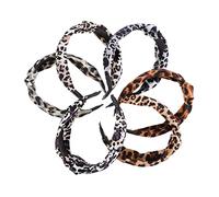 Beaupretty 6Pcs Leopard Print Wide Cross Knot Headbands for Women Stylish Hair Accessories for Daily Wear Parties and Outdoor Activities for All Occasions