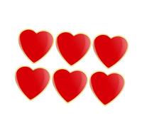 Beaupretty 6Pcs Love Heart Brooch Pins Enamel Metal Corsage Pins for Clothes, Hats, Backpacks - Wedding, Party, Scarf and Cardigan Clips Accessories